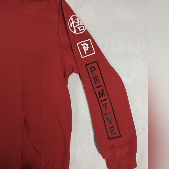 Primitive X DragonBall Z Red Embroided Hoodie Mens Size Medium Sweatshirt - Picture 4 of 12